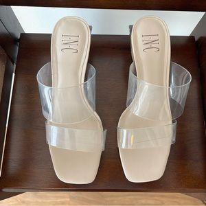 Brand New  Fabulous INC Sand & Clear Color Sandals